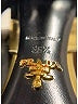 Prada 100% Suede Black Gold Heels Size EU 36 1/2 - photo 4