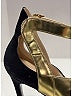 Prada 100% Suede Black Gold Heels Size EU 36 1/2 - photo 8