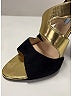 Prada 100% Suede Black Gold Heels Size EU 36 1/2 - photo 9