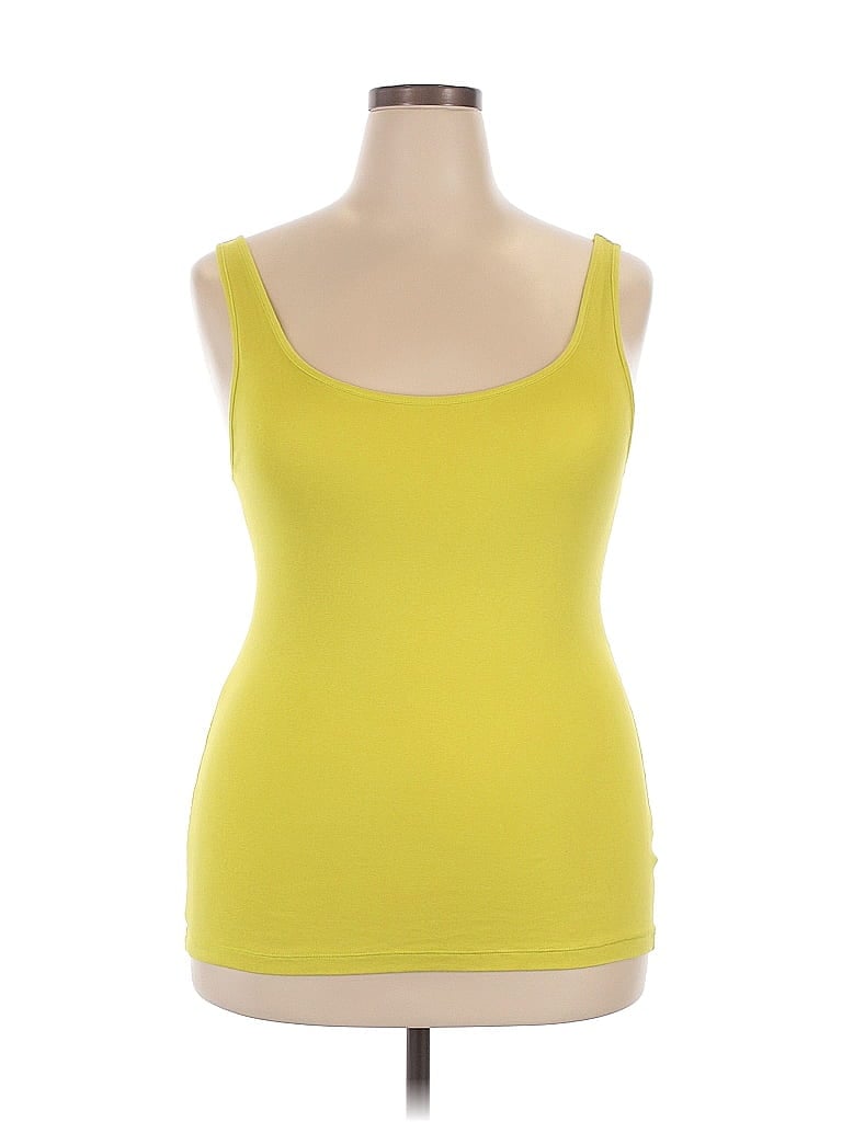 Pre-owned A New Day Tank Top Yellow Sweetheart Neckline Tops