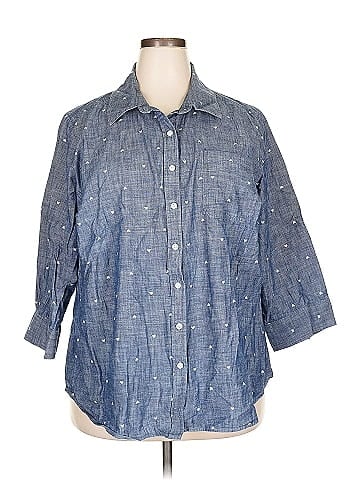 Karen Scott 3/4 Sleeve Button-Down Shirt (view 1)