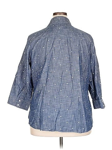 Karen Scott 3/4 Sleeve Button-Down Shirt (view 2)