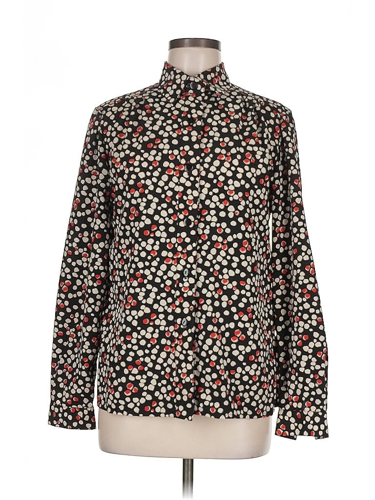 Pre-owned Brownstone Studio New York Long Sleeve Blouse In Black