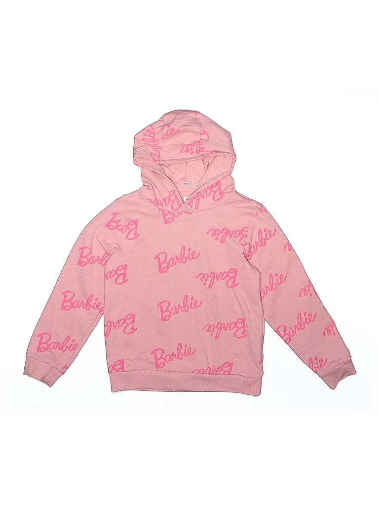 Click to view more detailed imagery on our partner's website Pre-owned Barbie Kids' Pullover Hoodie In Pink