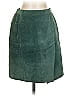 Brandon Thomas 100% Leather Solid Green Leather Skirt Size 5 - 6 - photo 1