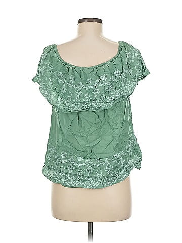 Soho JEANS NEW YORK & COMPANY Short Sleeve Blouse (view 2)