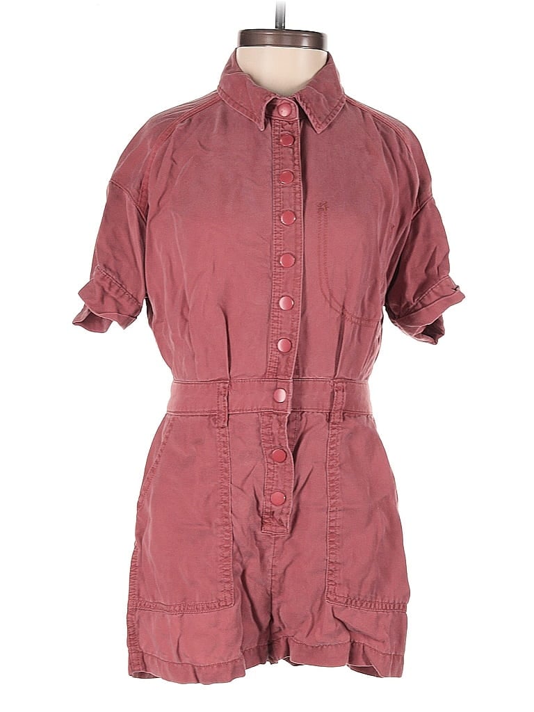 Pre-owned Urban Outfitters Romper In Burgundy