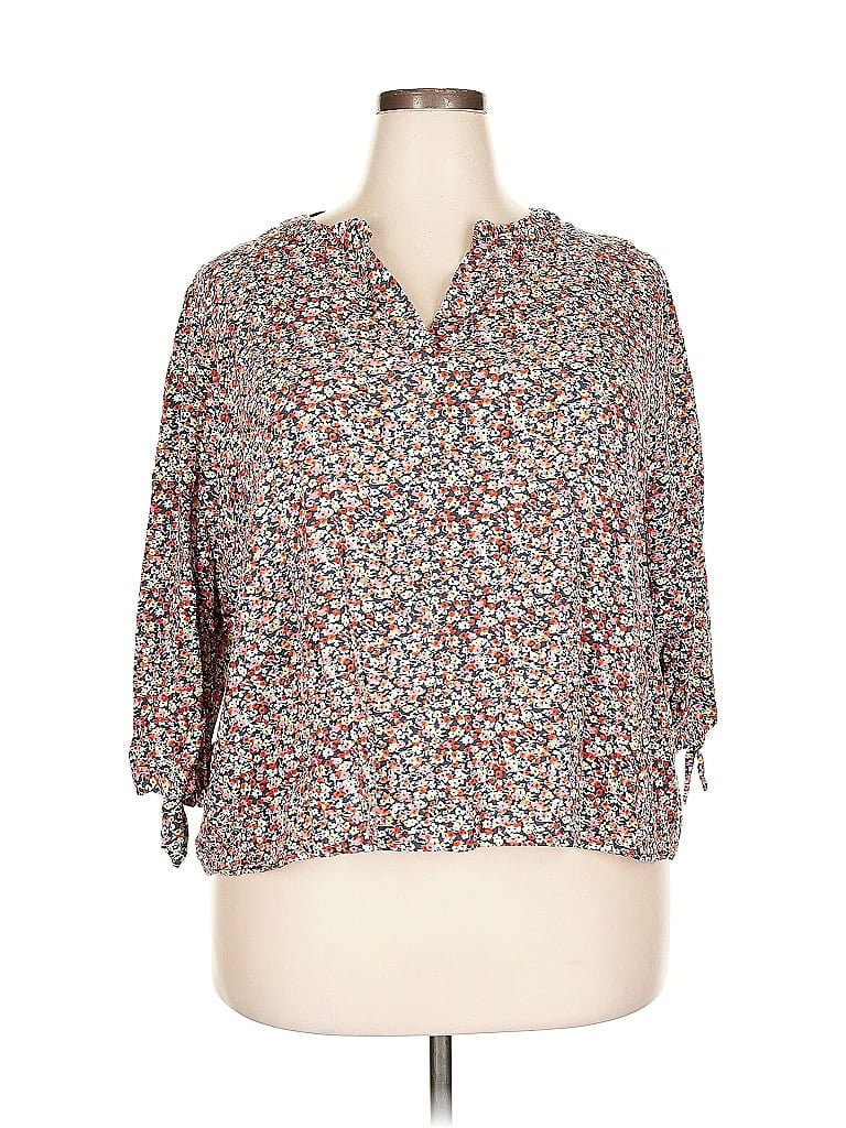 Pre-owned Jones New York 3/4 Sleeve Blouse In White