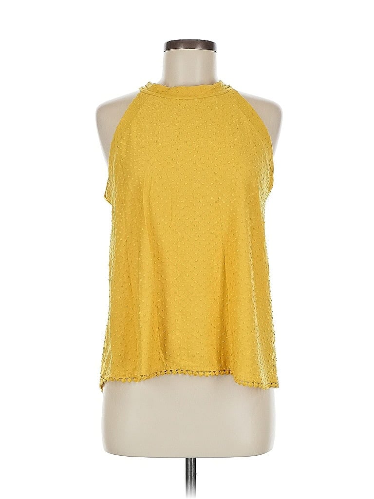 Click to view more detailed imagery on our partner's website Pre-owned W5 Sleeveless Blouse In Yellow