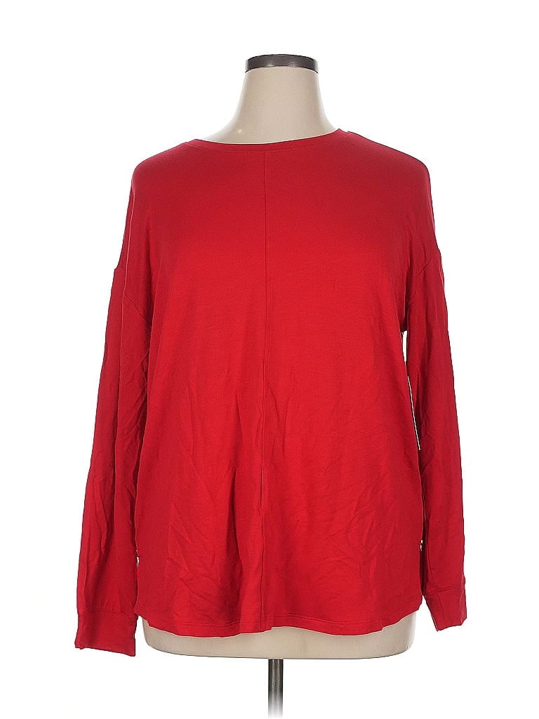 Liz Claiborne Long Sleeve T-shirt In Red
