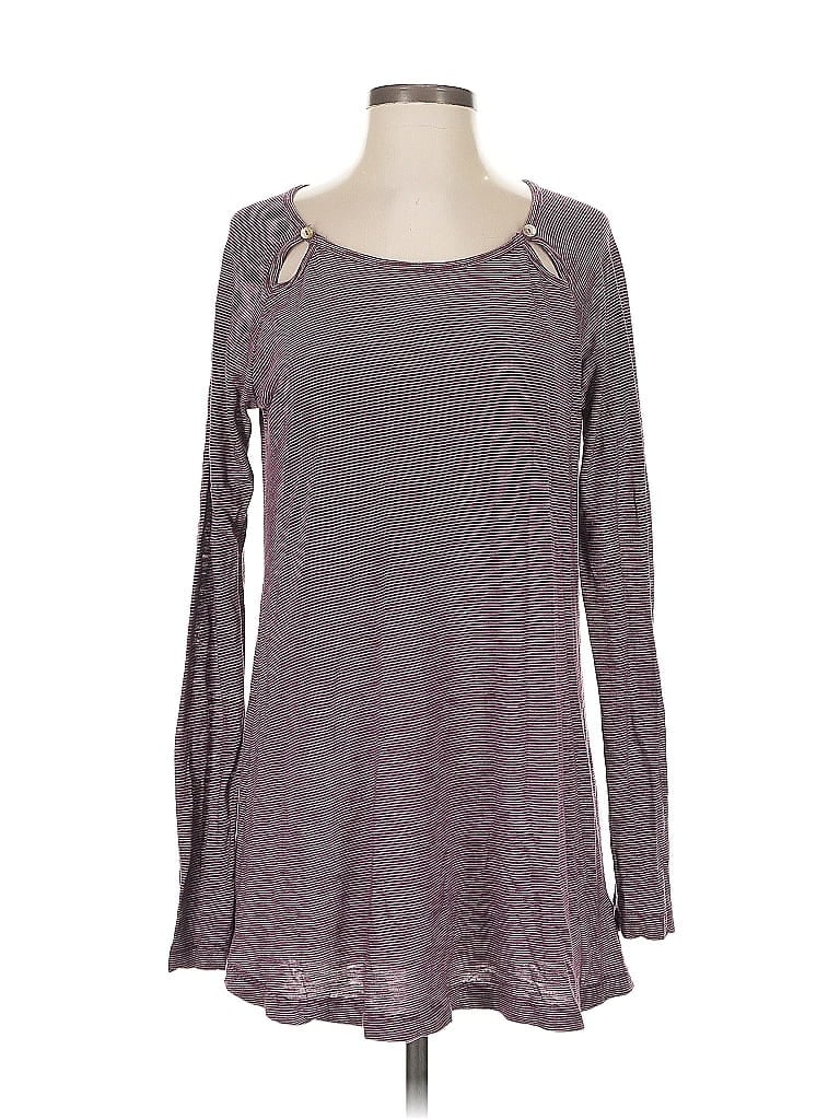 Pre-owned T.la Long Sleeve Top Purple Cold Shoulder Neckline Tops