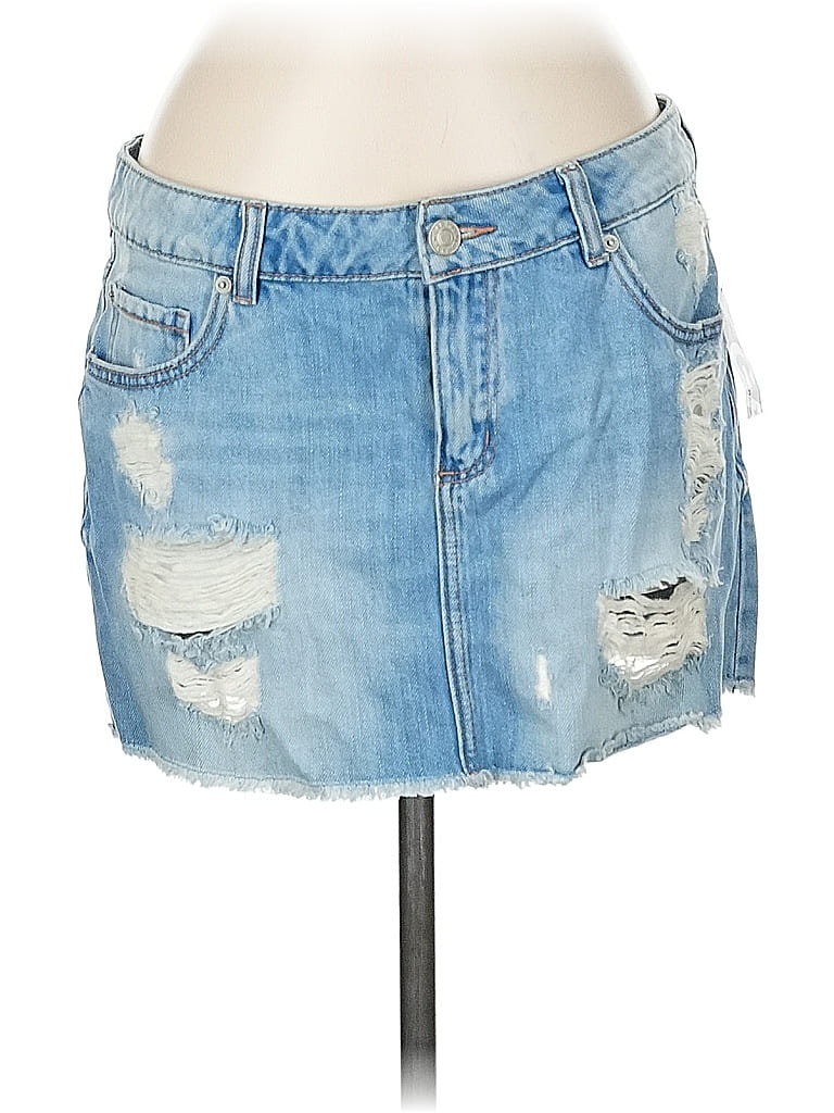 Pre-owned Garage Denim Skirt In Blue