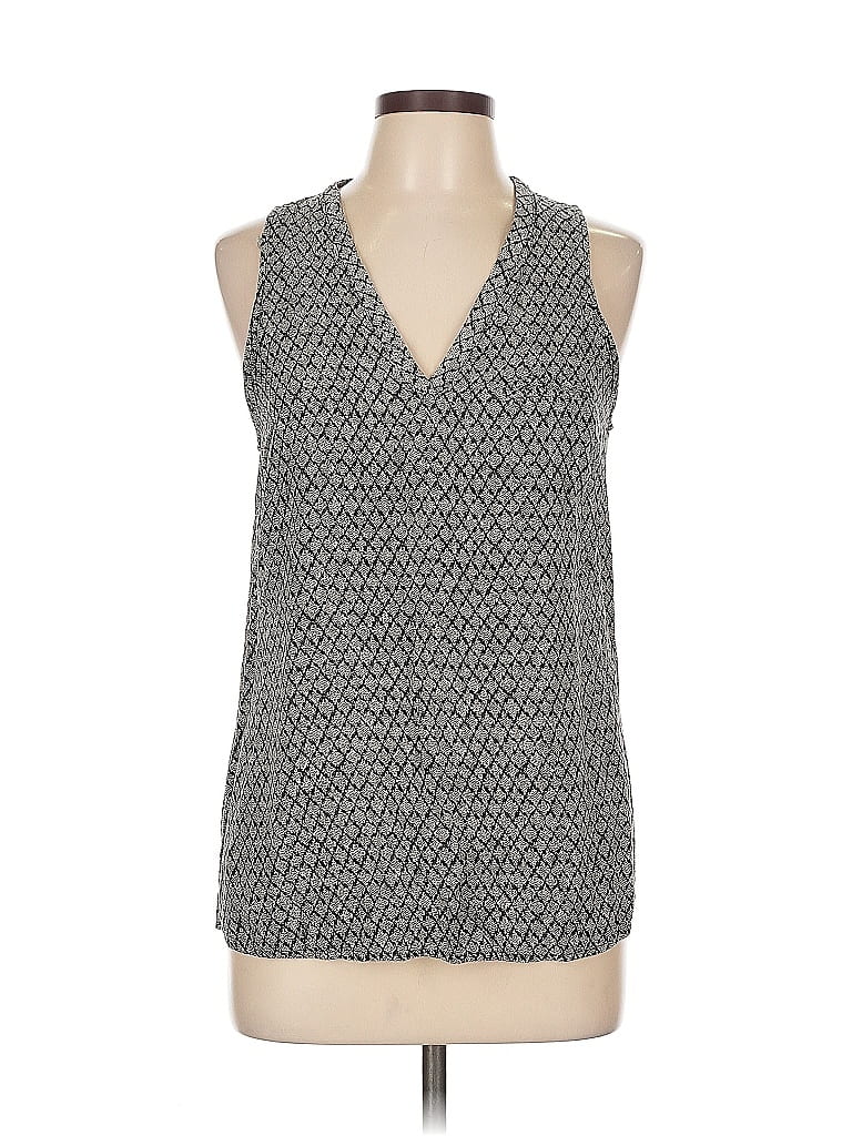 Pre-owned Anne Carson Sleeveless Blouse In Gray
