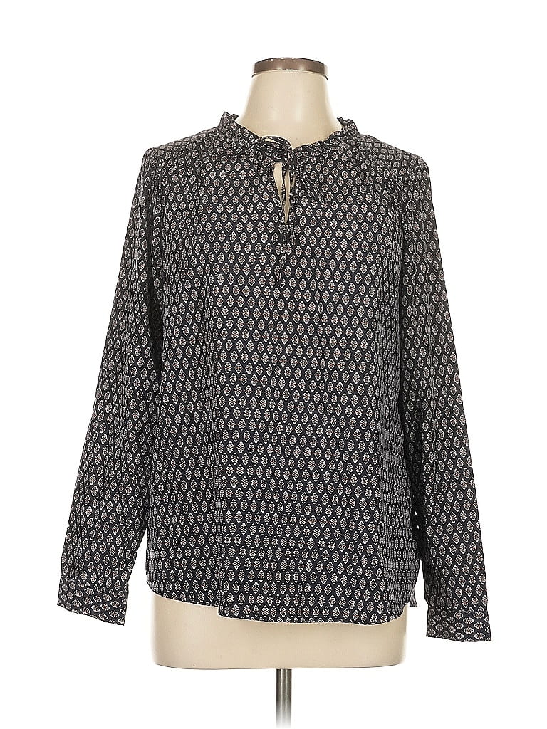 Click to view more detailed imagery on our partner's website Pre-owned Lila Rose Long Sleeve Blouse In Gray