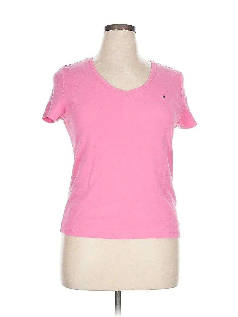 Pre-owned Tommy Hilfiger Short Sleeve T-shirt In Pink
