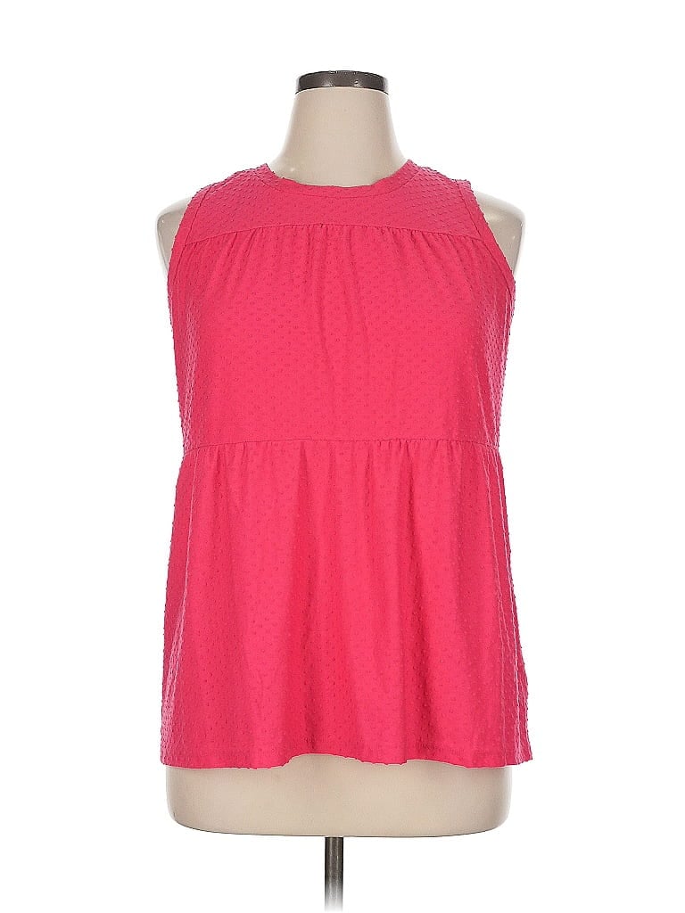 Pre-owned Lane Bryant Sleeveless Blouse In Pink