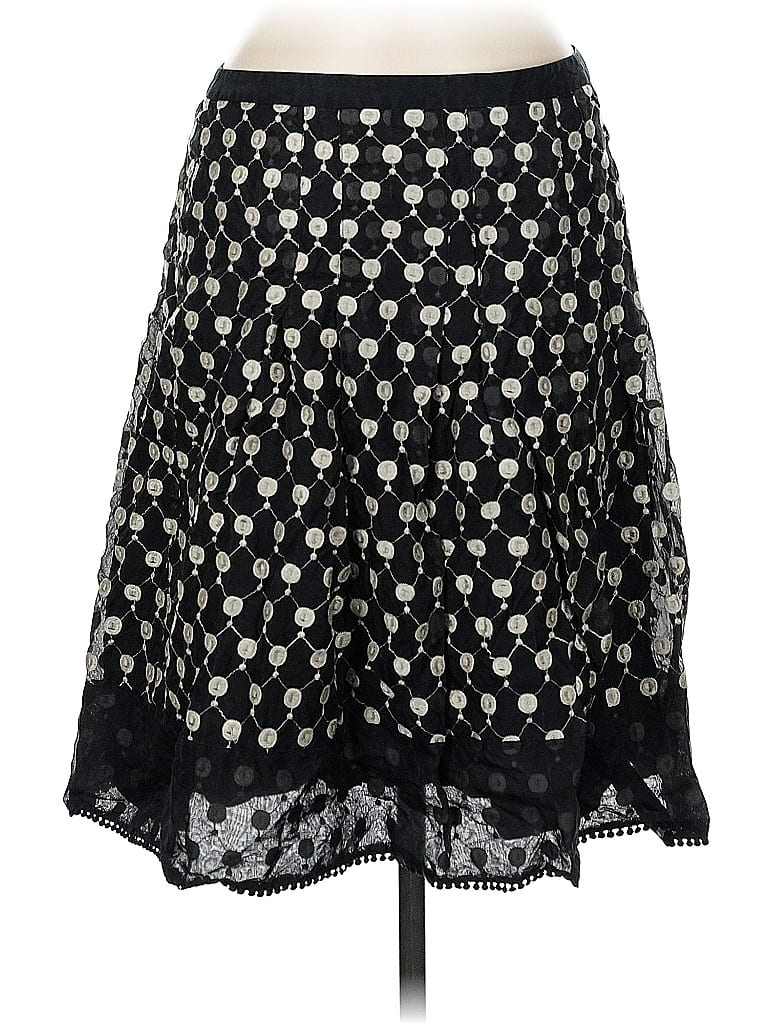 Pre-owned Ann Taylor Silk Skirt In Black