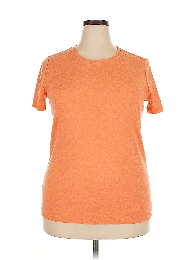 Pre-owned Eddie Bauer Short Sleeve T-shirt In Orange