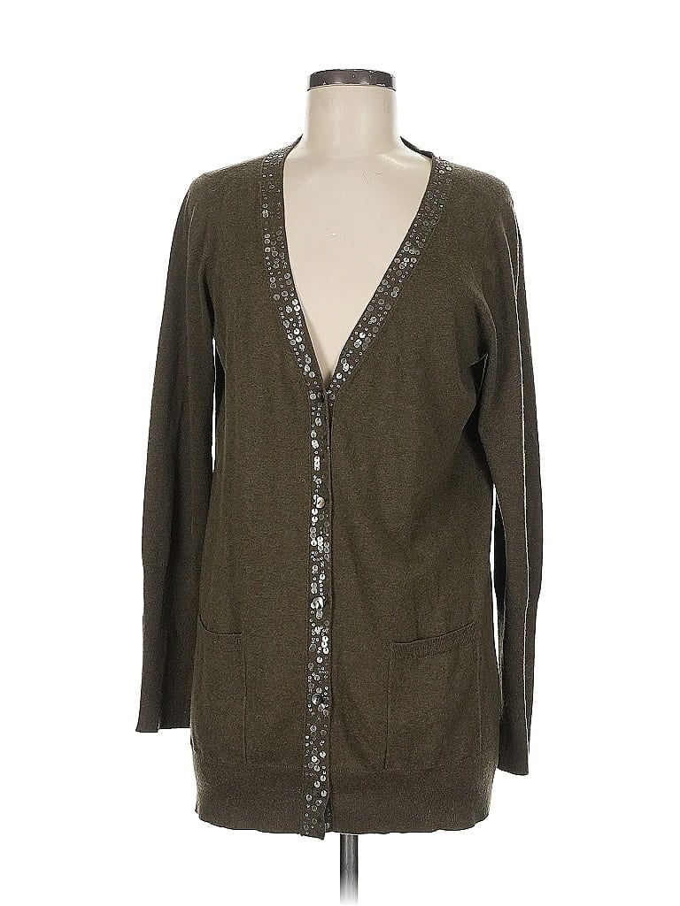 Pre-owned Eileen Fisher Cardigan Sweater In Brown