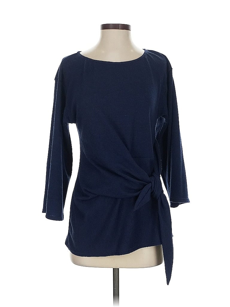 Pre-owned Max Studio 3/4 Sleeve Top Blue Boatneck Tops