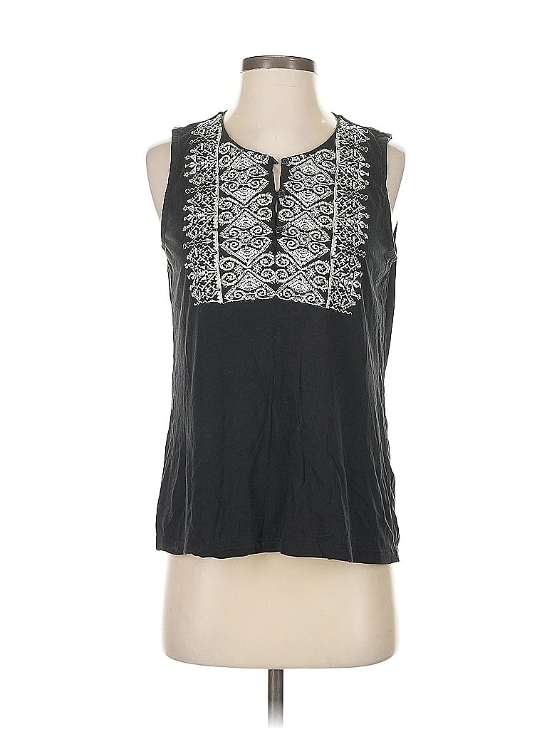 Pre-owned J.crew Factory Store Sleeveless Blouse In Black