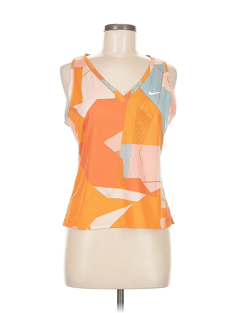 Pre-owned Nike Sleeveless Blouse In Orange