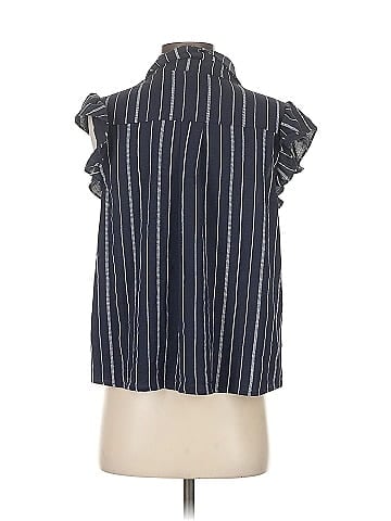Alice Blue Sleeveless Button-Down Shirt (view 2)