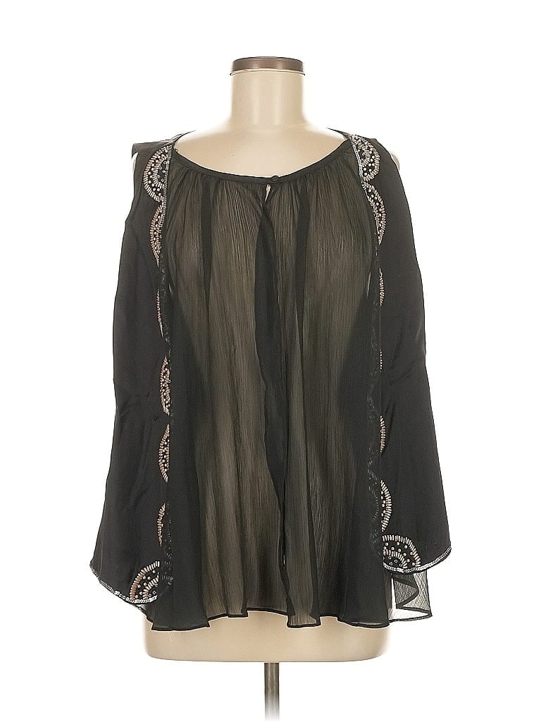 Iman Long Sleeve Blouse In Black