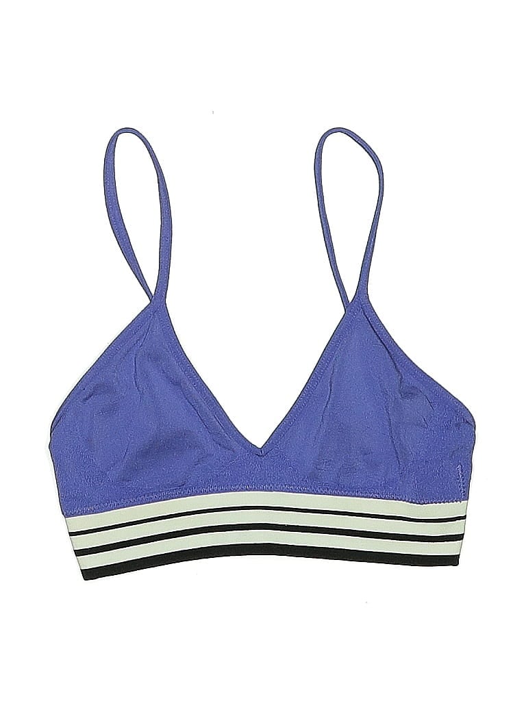 Pre-owned Mae Swimsuit Top Blue Swimwear