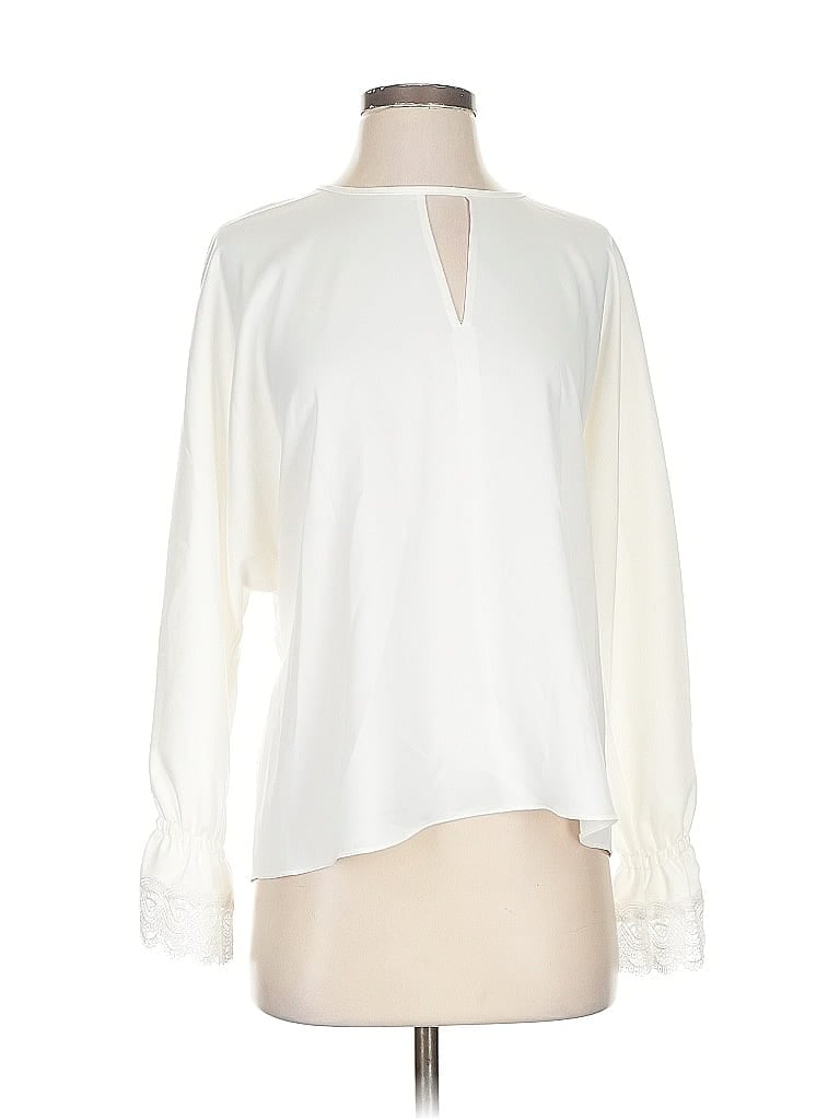 Pre-owned Laundry By Shelli Segal Long Sleeve Blouse In White