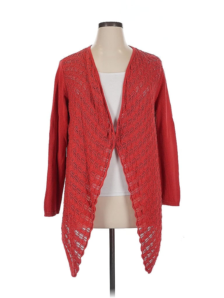 Pre-owned Chico's Cardigan Sweater In Red