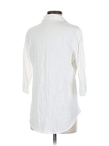 Lovestitch 3/4 Sleeve Button-Down Shirt (view 2)