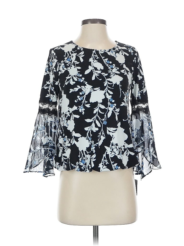 Pre-owned Alfani 3/4 Sleeve T-shirt In Blue