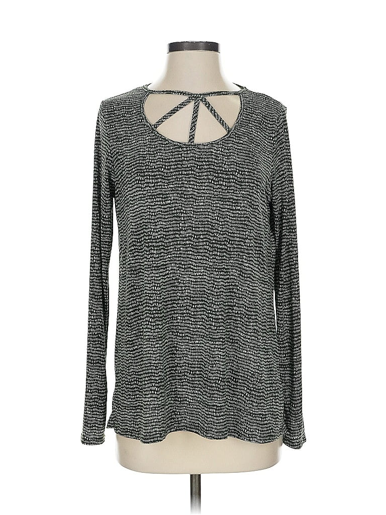 Click to view more detailed imagery on our partner's website Pre-owned White Birch Long Sleeve Top Gray Keyhole Neckline Tops