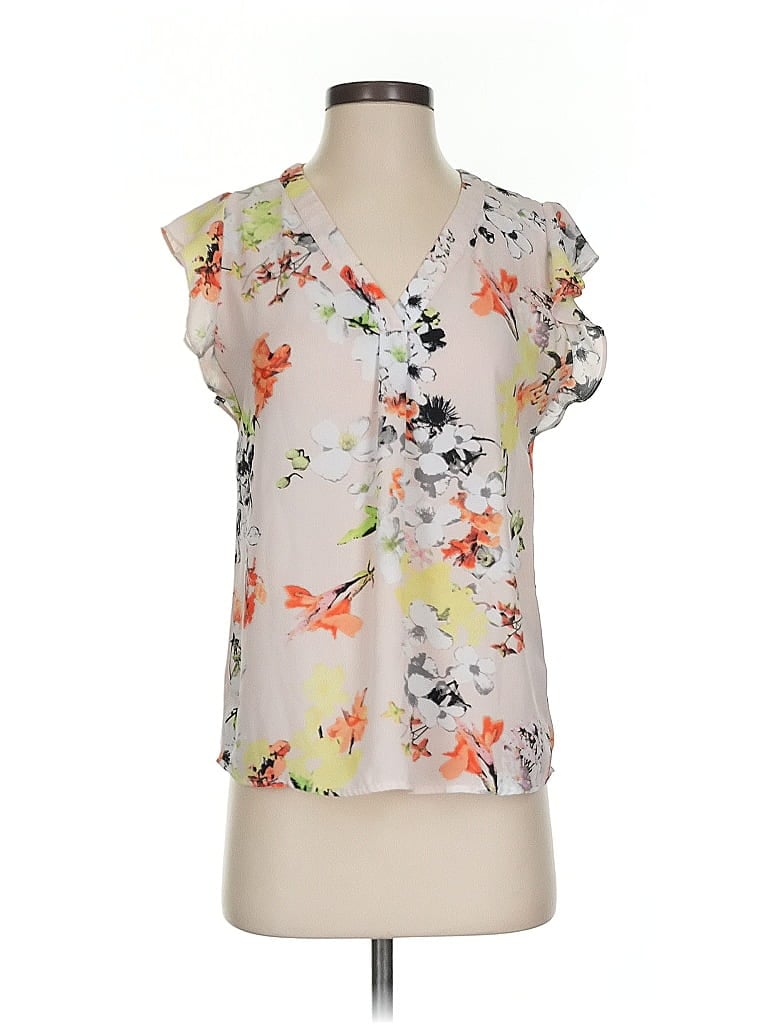 Pre-owned Philosophy Republic Clothing Short Sleeve Blouse In White