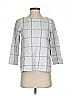 Tahari Checkered-gingham Silver Pullover Sweater Size XS - photo 1
