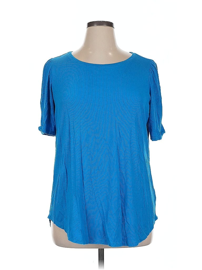 LANE BRYANT Pre-owned Short Sleeve T-shirt In Blue