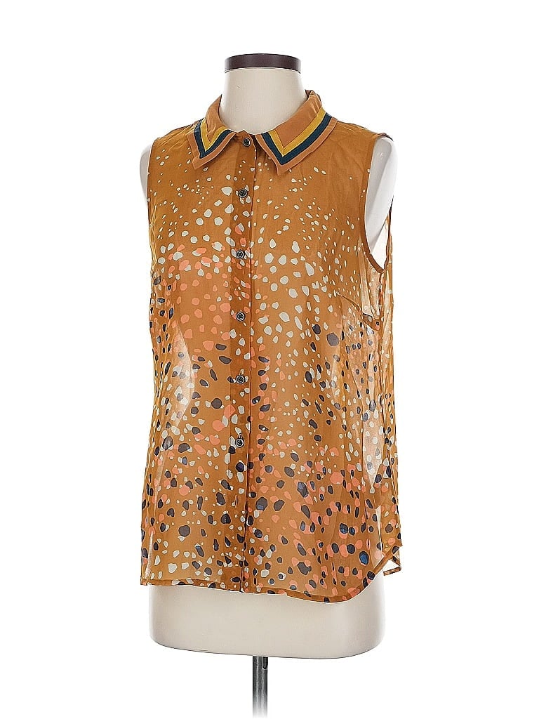 Pre-owned Cabi Sleeveless Blouse In Orange