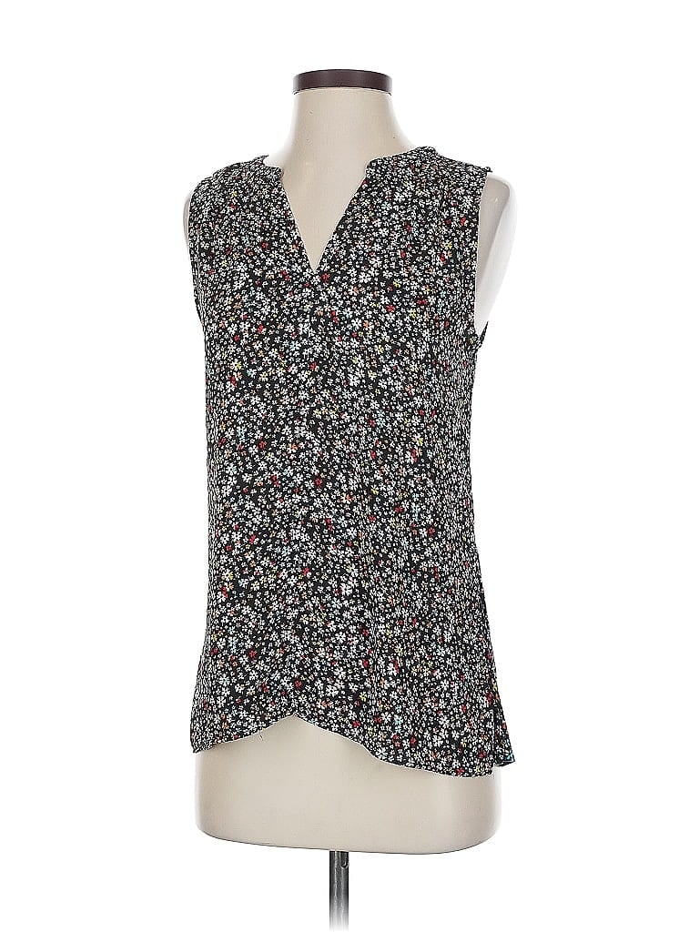 Pre-owned Ann Taylor Loft Sleeveless Blouse In Black