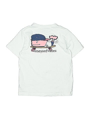 Vineyard Vines 100% Cotton Ivory Short Sleeve T-Shirt Size 7