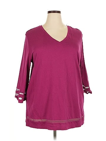 Karen Scott 3/4 Sleeve Top (view 1)