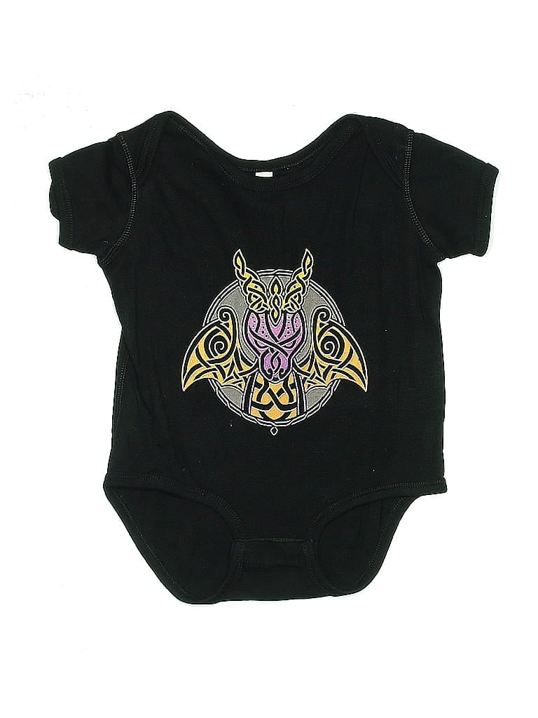 Pre-owned Rabbit Skins Kids' Short Sleeve Onesie In Black