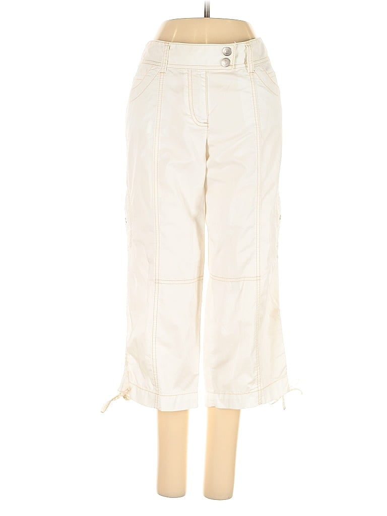 Pre-owned Ann Taylor Loft Cargo Pants In White