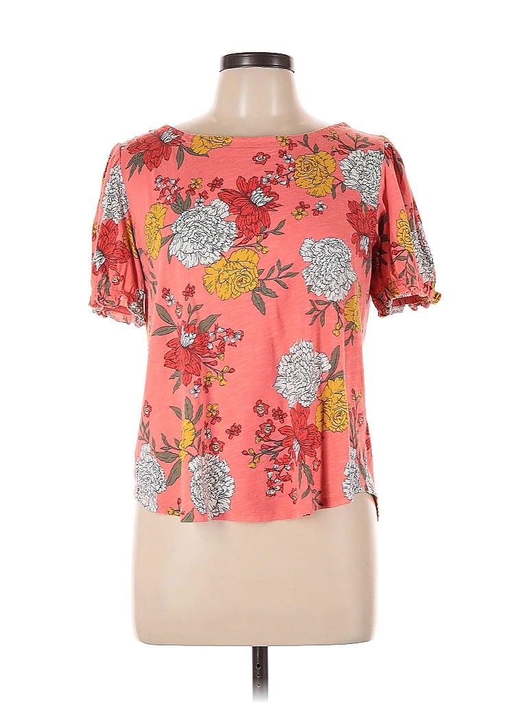 Pre-owned Ann Taylor Loft Outlet Short Sleeve Blouse In Pink