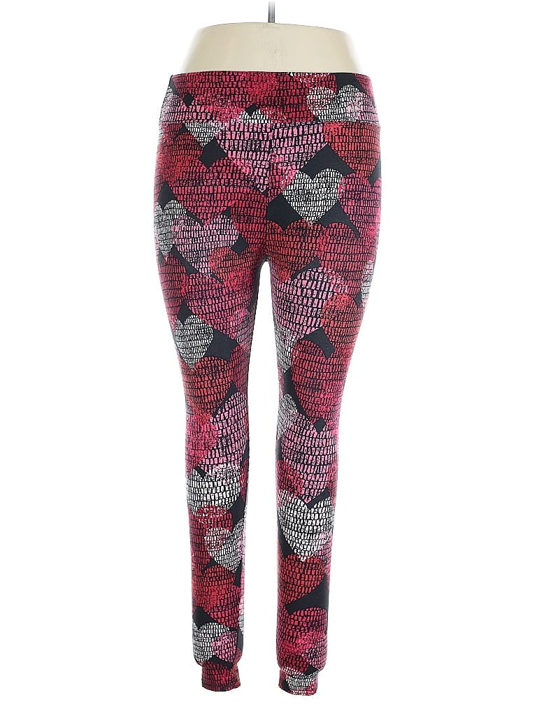 Pre-owned Lularoe Active Pants In Red