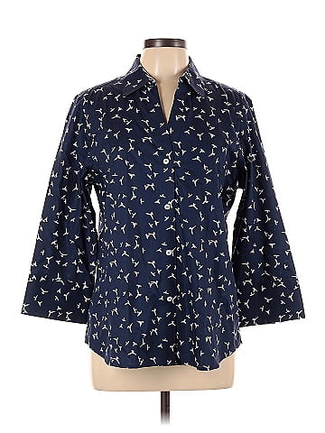 Foxcroft 3/4 Sleeve Button-Down Shirt (view 1)