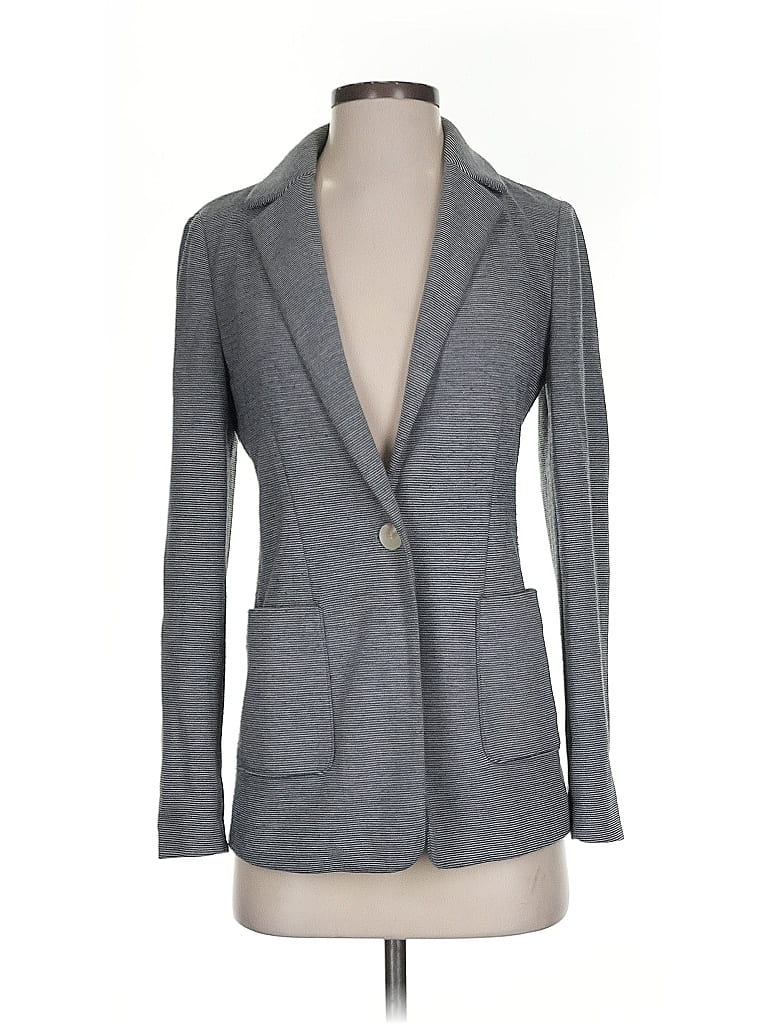 Pre-owned Ann Taylor Loft Blazer Jacket In Gray