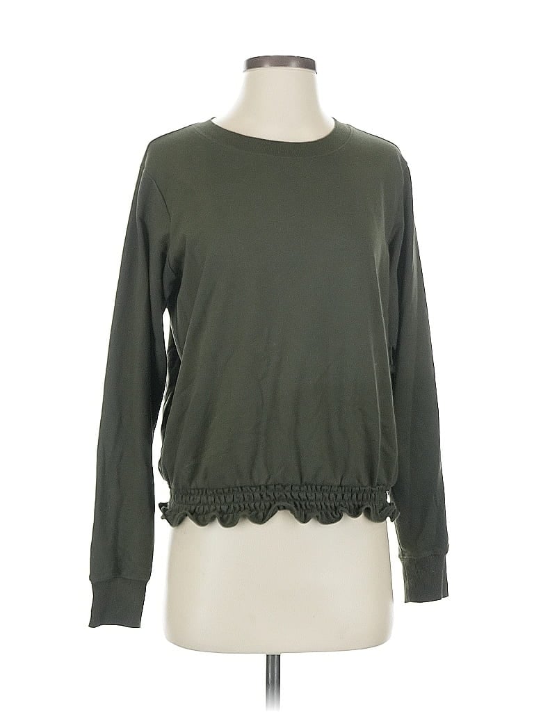 Click to view more detailed imagery on our partner's website Pre-owned Michael Michael Kors Long Sleeve Top Green Crew Neck Tops