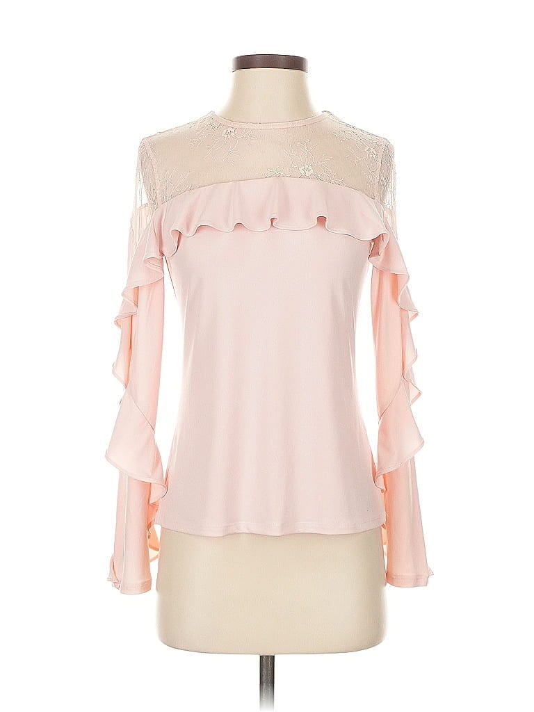 Pre-owned Express Long Sleeve Blouse In Pink