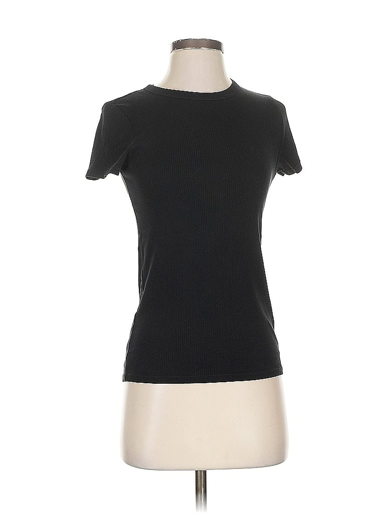 Pre-owned Uniqlo Short Sleeve Turtleneck In Black